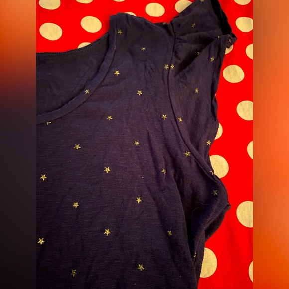 aerie navy blue with metallic silver stars bodysuit - size S - Picture 2 of 2